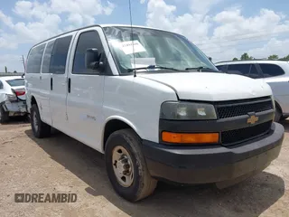 2008 Chevrolet Express Passenger with VIN 1GAHG35K481188451, listed as a IAAI auction lot 42494360 with 285,303 mi miles and . Bid and sale history available at DreamBid. Image 1.
