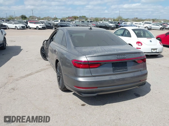 2019 Audi A8 L with VIN WAU8DAF89KN010314, listed as a IAAI auction lot 41767695 with 1 mi miles. Bid and sale history available at carsss.com. Image 3.