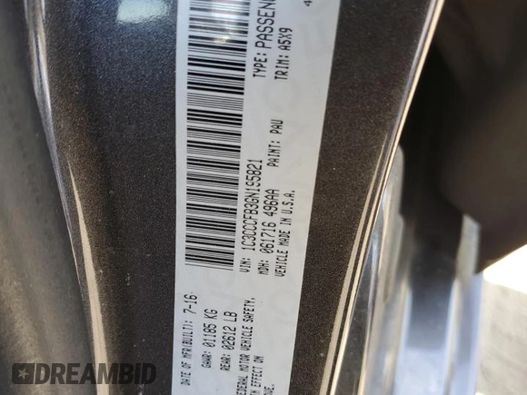 2016 Chrysler 200 LX with VIN 1C3CCCFB3GN195821, listed as a Copart auction lot 49332454 with 130,661 mi miles and Salvage Title. Bid and sale history available at carsss.com. Image 12.