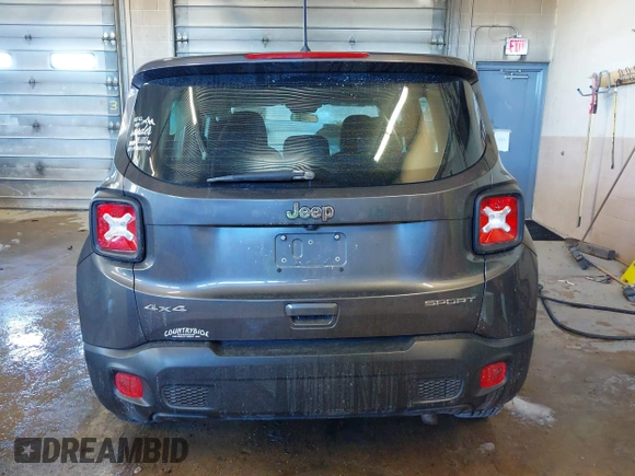 2019 Jeep Renegade Sport with VIN ZACNJBAB0KPK07349, listed as a IAAI auction lot 41618909 with 82,402 mi miles and . Bid and sale history available at DreamBid. Image 16.