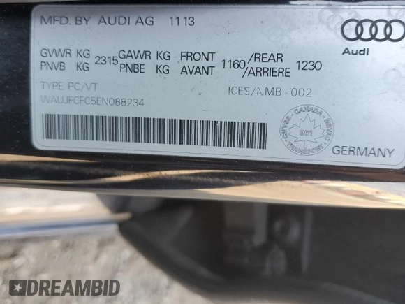 2014 Audi A6 z VIN WAUJFCFC5EN088234, wystawiony jako Copart lot #73667904 z przebiegiem 112 252 mil mil oraz Szkoda całkowita • Salvage title. Historia ofert i sprzedaży dostępna na DreamBid. Obrazek 12.