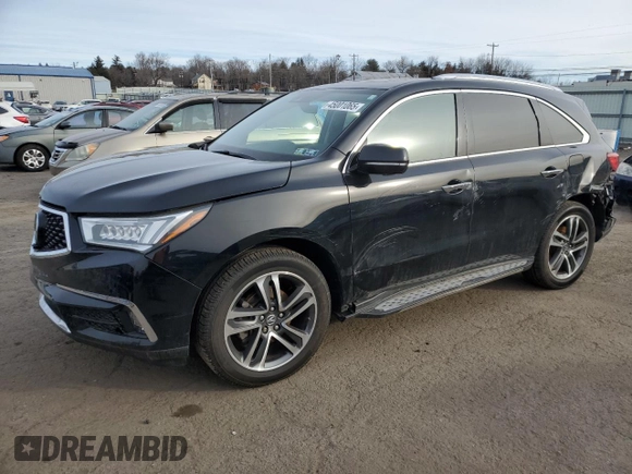 2017 Acura MDX w/Advance Pkg with VIN 5FRYD4H81HB001548, listed as a Copart auction lot 45001065 with 65,888 mi miles and Salvage Title. Bid and sale history available at carsss.com. Image 1.