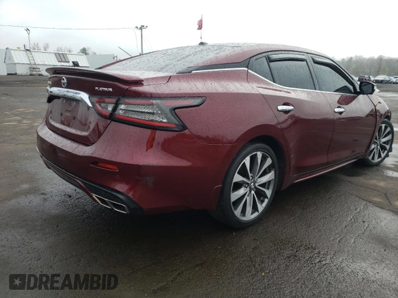 2020 Nissan Maxima Platinum with VIN 1N4AA6FV7LC368384, listed as a Copart auction lot 54126325 with Not Provided miles and Salvage Title. Bid and sale history available at DreamBid. Image 3.