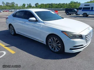 2016 Hyundai Genesis 3.8L with VIN KMHGN4JE2GU128482, listed as a IAAI auction lot 42065181 with 163,925 mi miles. Bid and sale history available at carsss.com. Image 1.