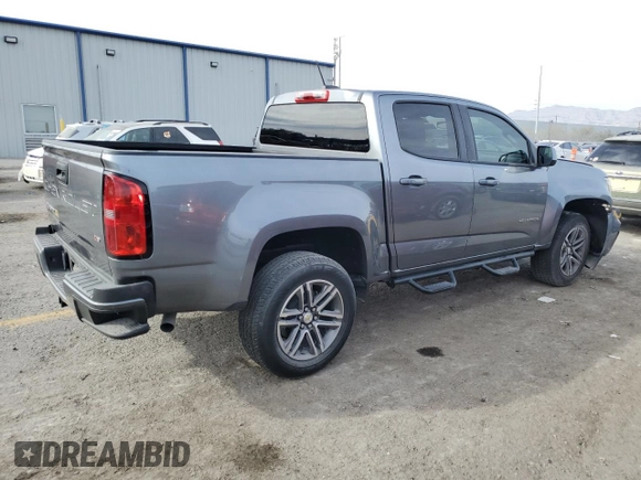 2021 Chevrolet Colorado 2WD Work Truck with VIN 1GCGSBEN5M1130655, listed as a Copart auction lot 42762755 with 109,716 mi miles and Salvage title. Bid and sale history available at DreamBid. Image 3.