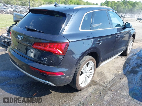 2018 Audi Q5 Premium Plus z VIN WA1BNAFY0J2217142, wystawiony jako IAAI lot #42049376 z przebiegiem 84 100 mil mil oraz . Historia ofert i sprzedaży dostępna na DreamBid. Obrazek 4.
