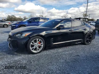 2020 Kia Stinger GT-Line with VIN KNAE15LA0L6078149, listed as a Copart auction lot 46823705 with 62,755 mi miles and Clean Title. Bid and sale history available at carsss.com. Image 1.