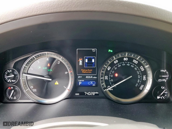 2017 Lexus LX with VIN JTJHY7AX0H4228050, listed as a Copart auction lot 50834635 with 74,028 mi miles and Salvage Title. Bid and sale history available at carsss.com. Image 9.