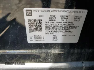 2024 Chevrolet Equinox LS z VIN 3GNAXHEG4RL204862, wystawiony jako Copart lot #53720645 z przebiegiem 27 136 mil mil oraz Szkoda całkowita • Salvage title. Historia ofert i sprzedaży dostępna na DreamBid. Obrazek 13.