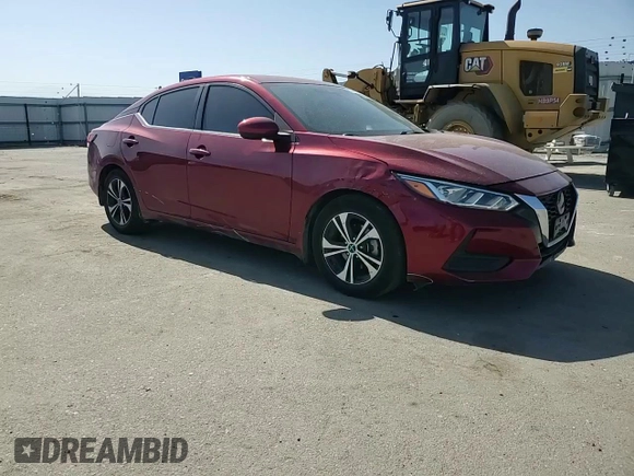 2021 Nissan Sentra SV with VIN 3N1AB8CVXMY267939, listed as a Copart auction lot 55701135 with 50,530 mi miles and Salvage title. Bid and sale history available at DreamBid. Image 13.