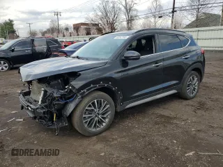 2021 Hyundai Tucson Ultimate with VIN KM8J33ALXMU410045, listed as a Copart auction lot 53242165 with 50,763 mi miles and Salvage title. Bid and sale history available at DreamBid. Image 1.
