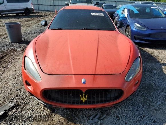 2011 Maserati GranTurismo S с VIN ZAM45KLA5B0059157, выставлен на аукционе Copart как лот 61499065 с пробегом Не указан миль и Чистый • Clean title. История ставок и продаж доступна на DreamBid. Изображение 5.
