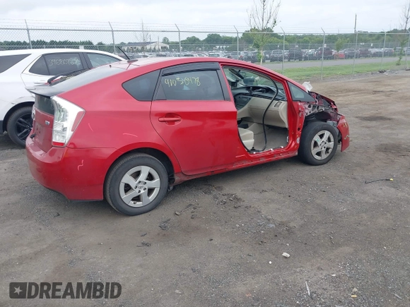 2011 Toyota Prius I with VIN JTDKN3DU6B0289624, listed as a IAAI auction lot 40030478 with 268,918 mi miles. Bid and sale history available at carsss.com. Image 4.