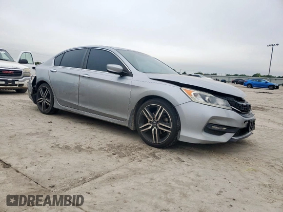 2016 Honda Accord Sport with VIN 1HGCR2F55GA169292, listed as a Copart auction lot 53847585 with 172,500 mi miles and Salvage title. Bid and sale history available at DreamBid. Image 4.