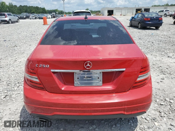 2014 Mercedes-Benz C 250 Sport with VIN WDDGF4HB8ER310433, listed as a Copart auction lot 59600615 with 73,189 mi miles and Salvage title. Bid and sale history available at DreamBid. Image 6.