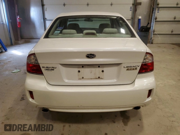 2008 Subaru Legacy (Natl) Special Edition with VIN 4S3BL616187216576, listed as a Copart auction lot 51525525 with 0 mi miles and Non Repairable. Bid and sale history available at carsss.com. Image 6.