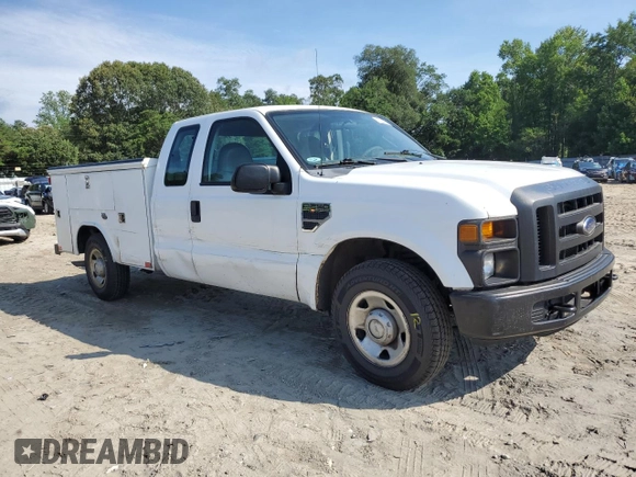 2008 Ford F-250 XL with VIN 1FDSX20558ED20386, listed as a Copart auction lot 61328455 with 111,449 mi miles and Salvage title. Bid and sale history available at DreamBid. Image 4.