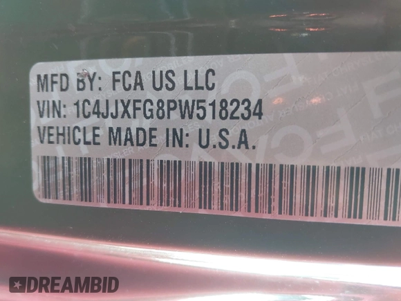 2023 Jeep Wrangler Rubicon with VIN 1C4JJXFG8PW518234, listed as a IAAI auction lot 40998757 with Not Provided miles and . Bid and sale history available at DreamBid. Image 9.