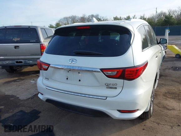 2016 Infiniti QX60 with VIN 5N1AL0MM8GC515986, listed as a IAAI auction lot 41223590 with 99,789 mi miles and . Bid and sale history available at DreamBid. Image 4.