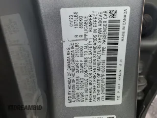 2023 Honda Civic Sedan Touring with VIN 2HGFE1F97PH305185, listed as a Copart auction lot 50556815 with 25,187 mi miles and Salvage Title. Bid and sale history available at carsss.com. Image 14.