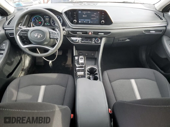 2022 Hyundai Sonata Hybrid Blue with VIN KMHL24JJ6NA048279, listed as a Copart auction lot 49585045 with 59,419 mi miles and Salvage Title. Bid and sale history available at carsss.com. Image 8.