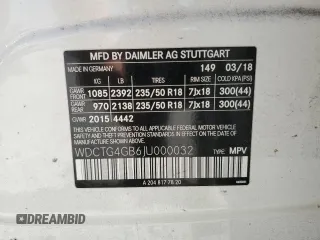2018 Mercedes-Benz GLA 250 z VIN WDCTG4GB6JU000032, wystawiony jako Copart lot #71586914 z przebiegiem 75 776 mil mil oraz Szkoda całkowita • Salvage title. Historia ofert i sprzedaży dostępna na DreamBid. Obrazek 13.