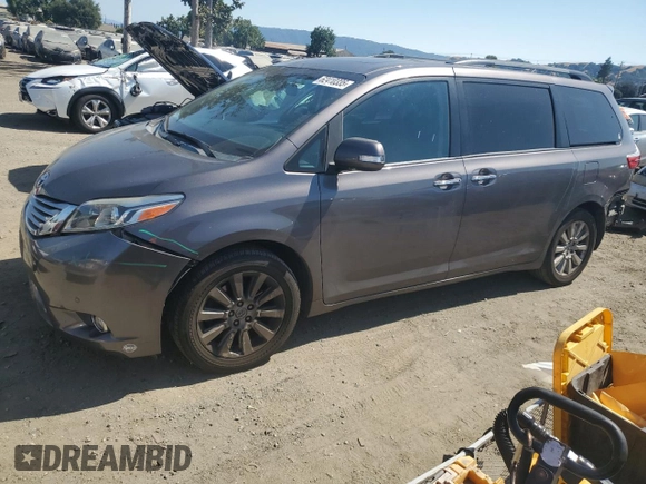 2015 Toyota Sienna Limited с VIN 5TDDK3DC7FS104041, выставлен на аукционе Copart как лот 62410335 с пробегом 112 755 миль миль и Списание • Salvage title. История ставок и продаж доступна на DreamBid. Изображение 1.