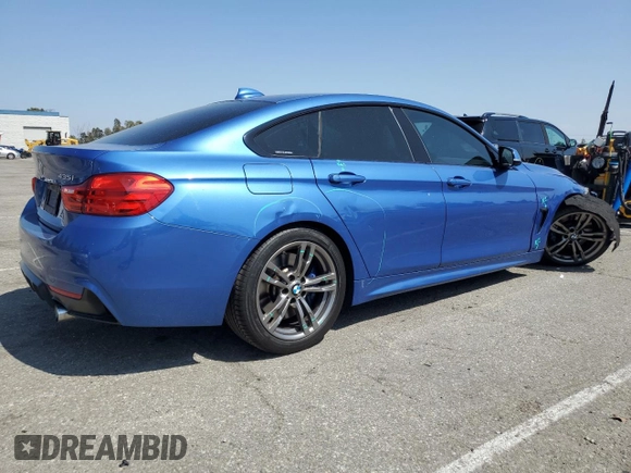 2015 BMW 4 Series 435i with VIN WBA4B1C59FD955421, listed as a Copart auction lot 56347345 with 42,922 mi miles and Salvage title. Bid and sale history available at DreamBid. Image 3.
