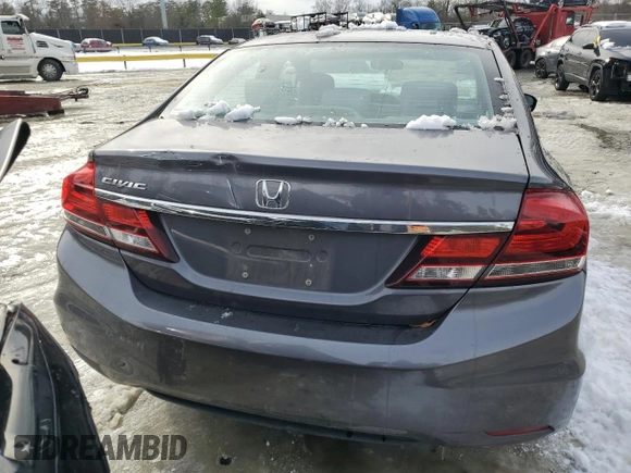 2014 Honda Civic Sedan LX with VIN 19XFB2F5XEE033640, listed as a Copart auction lot 87675445 with 120,130 mi miles and Clean Title. Bid and sale history available at carsss.com. Image 6.