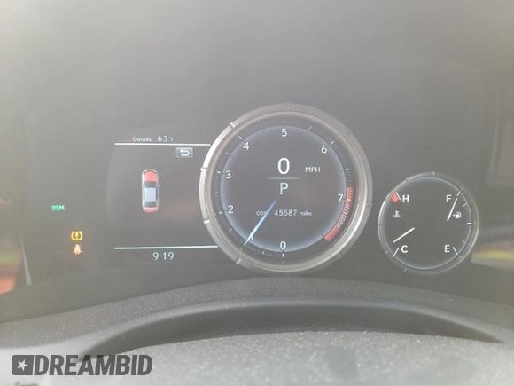 2016 Lexus GS 350 with VIN JTHCZ1BL2GA001749, listed as a Copart auction lot 72436254 with 45,587 mi miles and Salvage Title. Bid and sale history available at carsss.com. Image 9.
