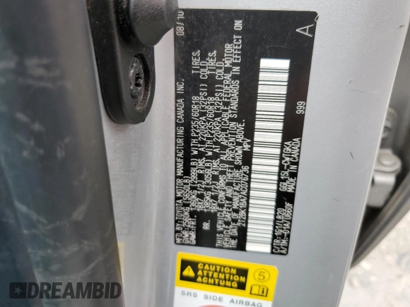 2010 Lexus RX 350 with VIN 2T2BK1BA7AC076736, listed as a Copart auction lot 57855605 with 156,298 mi miles and Salvage title. Bid and sale history available at DreamBid. Image 13.