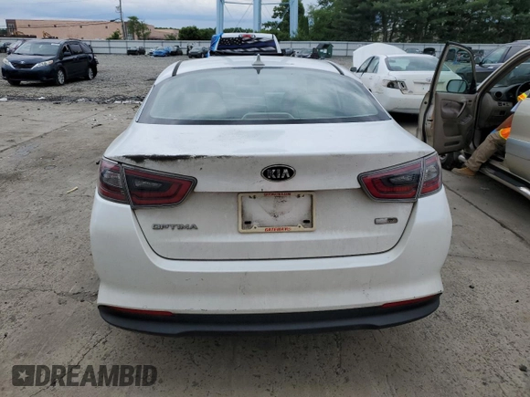 2016 Kia Optima Hybrid with VIN KNAGM4AD9G5092926, listed as a Copart auction lot 58572524 with 66,595 mi miles and Salvage Title. Bid and sale history available at carsss.com. Image 6.