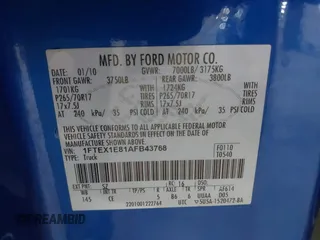 2010 Ford F-150 XL с VIN 1FTEX1E81AFB43768, выставлен на аукционе IAAI как лот 42256373 с пробегом 335 103 миль миль и . История ставок и продаж доступна на DreamBid. Изображение 9.