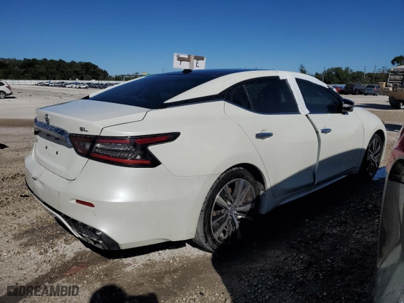 2020 Nissan Maxima SL with VIN 1N4AA6DV1LC383692, listed as a Copart auction lot 75894724 with 81,513 mi miles and Non Repairable. Bid and sale history available at carsss.com. Image 3.