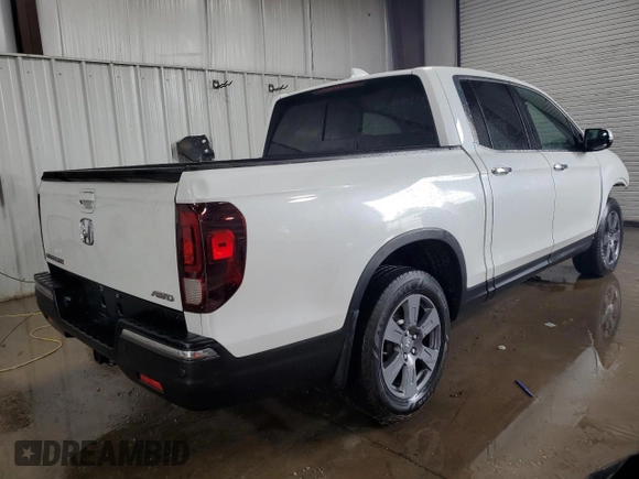 2020 Honda Ridgeline RTL-E z VIN 5FPYK3F72LB018726, wystawiony jako Copart lot #57988345 z przebiegiem 53 612 mil mil oraz Szkoda całkowita • Salvage title. Historia ofert i sprzedaży dostępna na DreamBid. Obrazek 3.