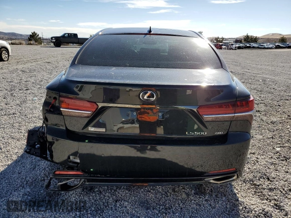 2019 Lexus LS 500 with VIN JTHC51FF2K5005916, listed as a Copart auction lot 45808375 with 13,326 mi miles and Salvage title. Bid and sale history available at DreamBid. Image 6.