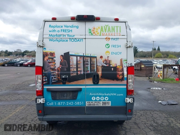 2014 Ram ProMaster Cargo with VIN 3C6URVHGXEE117547, listed as a IAAI auction lot 41904561 with 205,300 mi miles and . Bid and sale history available at DreamBid. Image 16.