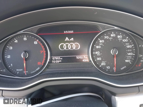 2018 Audi A4 Premium Plus with VIN WAULMAF40JA070866, listed as a IAAI auction lot 41652873 with 67,905 mi miles. Bid and sale history available at carsss.com. Image 7.