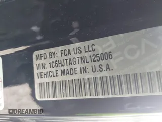 2022 Jeep Gladiator Texas Trail with VIN 1C6HJTAG7NL125006, listed as a IAAI auction lot 42288180 with 96,694 mi miles and . Bid and sale history available at DreamBid. Image 9.
