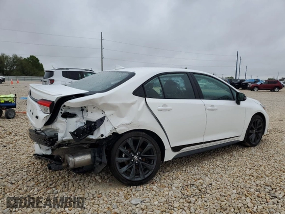 2025 Toyota Corolla SE with VIN 5YFS4MCE3SP224349, listed as a Copart auction lot 50809325 with 4,154 mi miles and Salvage Title. Bid and sale history available at carsss.com. Image 3.