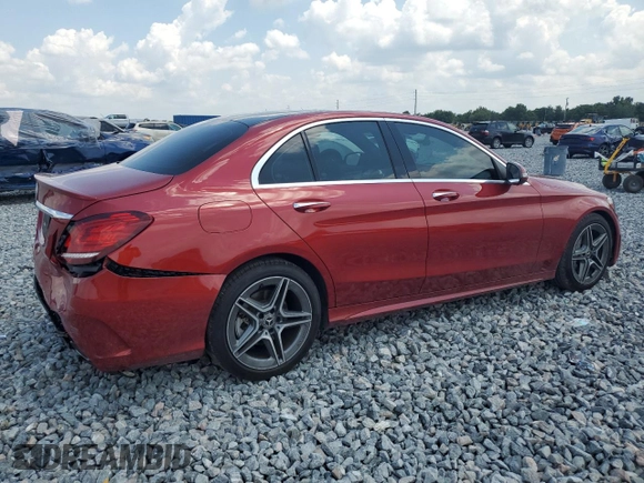 2019 Mercedes-Benz C 300 with VIN 55SWF8DB7KU317733, listed as a Copart auction lot 55562235 with 39,884 mi miles and Non repairable. Bid and sale history available at DreamBid. Image 3.