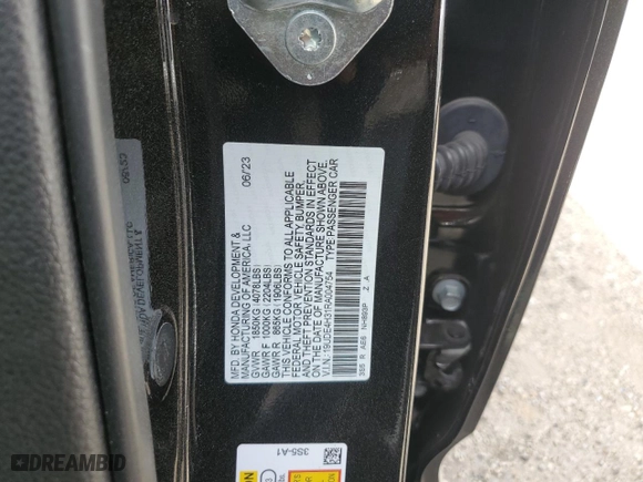 2024 Acura Integra w/A-Spec Package with VIN 19UDE4H31RA004754, listed as a Copart auction lot 70128494 with 0 mi miles and Salvage Title. Bid and sale history available at carsss.com. Image 12.