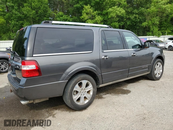 2016 Ford Expedition Max Platinum z VIN 1FMJK1LT3GEF31194, wystawiony jako Copart lot #56981205 z przebiegiem 177 471 mil mil oraz Czysty tytuł • Clean title. Historia ofert i sprzedaży dostępna na DreamBid. Obrazek 3.