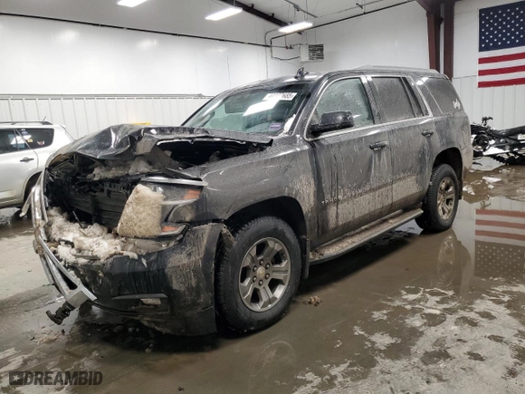 2018 Chevrolet Tahoe LS with VIN 1GNSKAEC7JR342545, listed as a Copart auction lot 44377685 with 108,172 mi miles and Salvage Title. Bid and sale history available at carsss.com. Image 1.