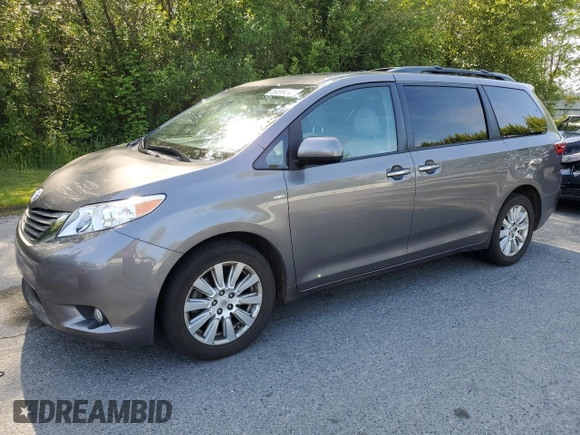 2017 Toyota Sienna XLE with VIN 5TDDZ3DC7HS176274, listed as a Copart auction lot 59899245 with 58,325 mi miles and Salvage title. Bid and sale history available at DreamBid. Image 1.