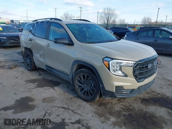 2023 GMC Terrain SLE with VIN 3GKALTEG7PL110256, listed as a IAAI auction lot 41400886 with 20,750 mi miles. Bid and sale history available at carsss.com. Image 1.