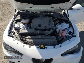 2023 Alfa Romeo Giulia with VIN ZARFAMAN9P7667245, listed as a Copart auction lot 49924525 with 4,799 mi miles and Salvage title. Bid and sale history available at DreamBid. Image 12.