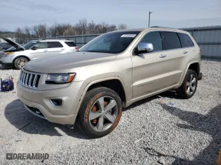 2014 Jeep Grand Cherokee Overland with VIN 1C4RJFCT1EC164988, listed as a Copart auction lot 47444065 with 151,409 mi miles and Salvage Title. Bid and sale history available at carsss.com. Image 1.