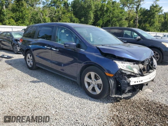 2020 Honda Odyssey EX with VIN 5FNRL6H57LB017398, listed as a Copart auction lot 64489775 with 50,588 mi miles and Salvage title. Bid and sale history available at DreamBid. Image 4.