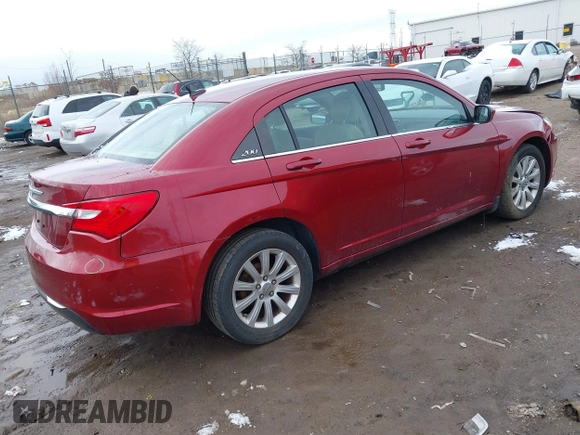 2012 Chrysler 200 Touring with VIN 1C3CCBBG4CN151574, listed as a IAAI auction lot 41796727 with 100,784 mi miles. Bid and sale history available at carsss.com. Image 4.